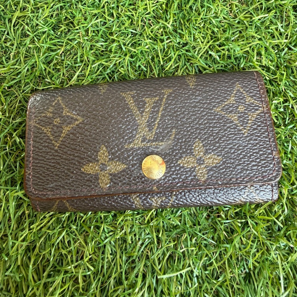Louis Vuitton Monogram Canvas 4 Key Holder M62631 Brown Made in France